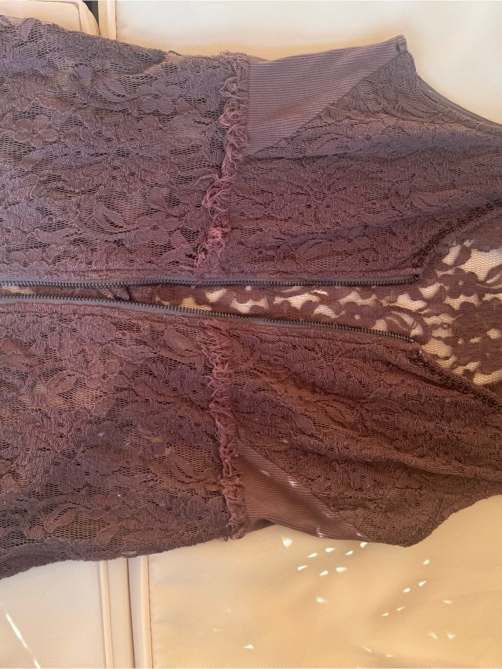 BKE from Buckle Lace Zip-Front Tank - chocolate